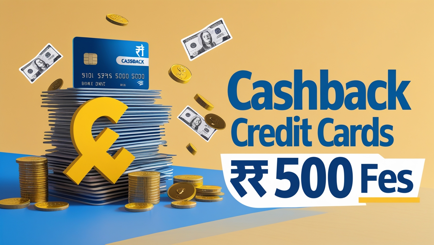 Cashback Credit Cards under ₹500 fees